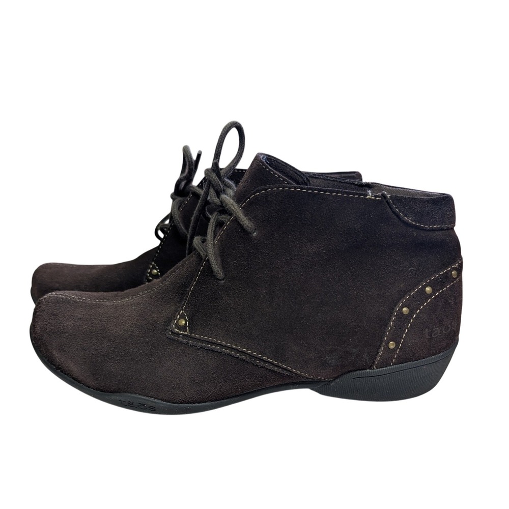 Taos Stellar Chukka Boots Suede Booties Comfort Renaissance Leather Brown 9